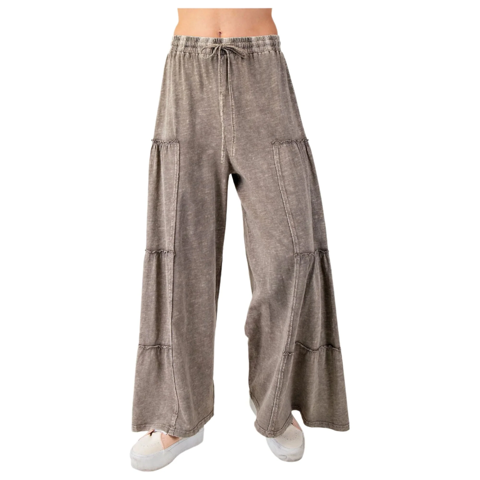 Women's Mineral Washed Tiered Pants - Image 2