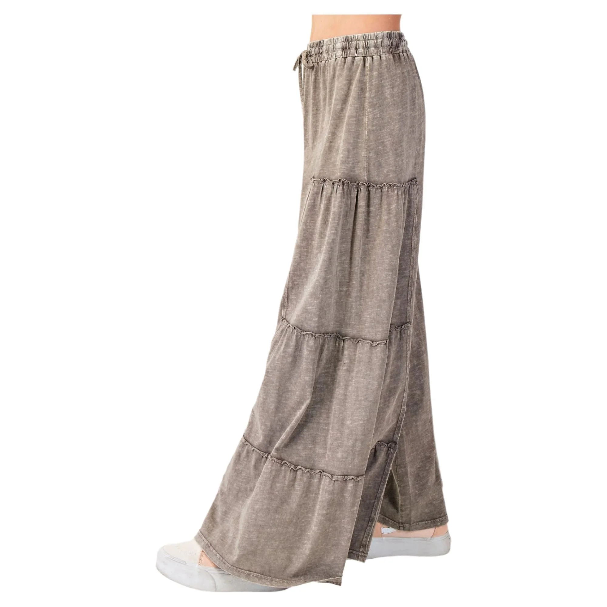Women's Mineral Washed Tiered Pants - Image 3