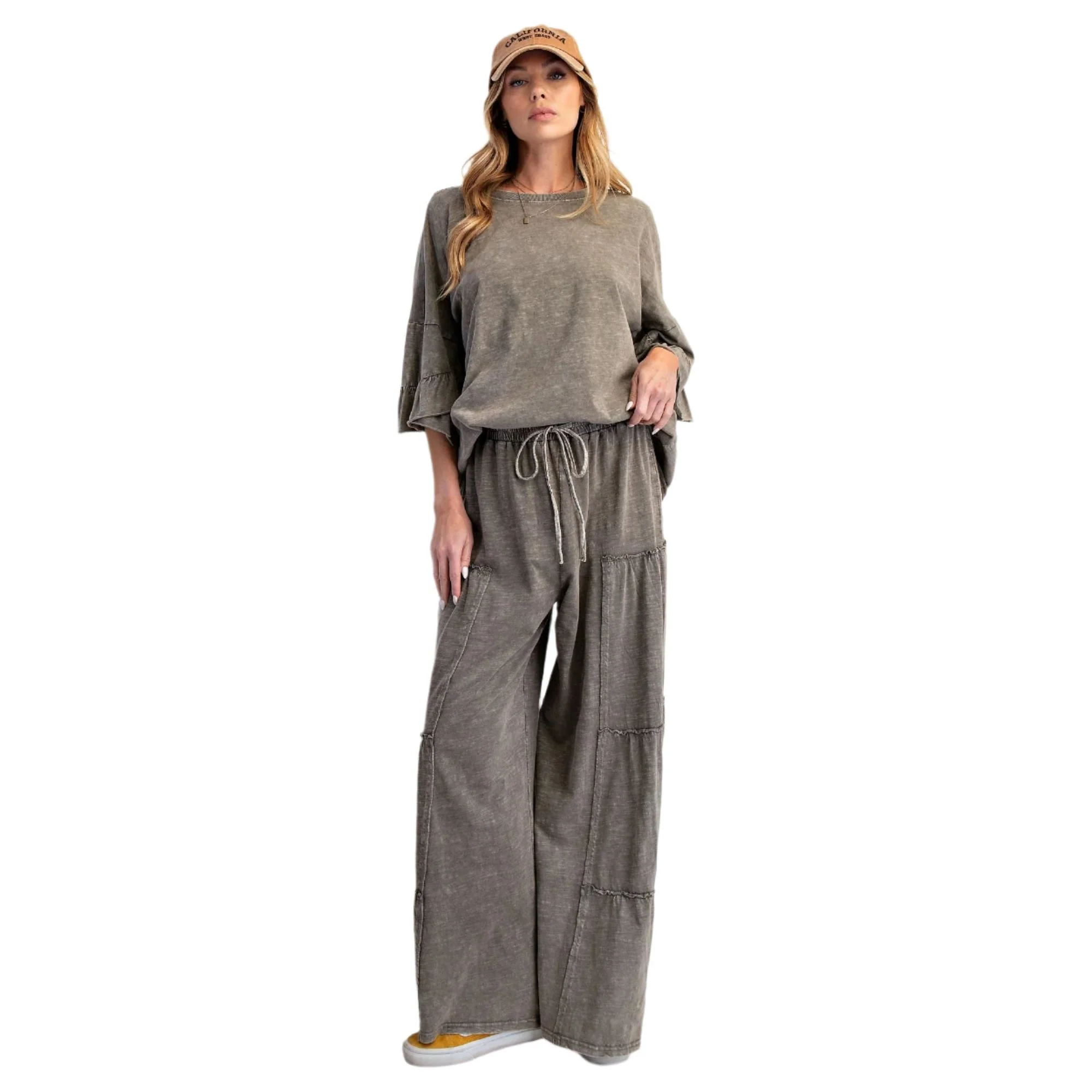 Women's Mineral Washed Tiered Pants - Image 5