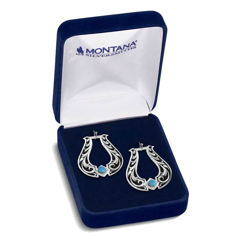Women's Montana Silversmiths Callie's Turquoise Trail Earrings ER6166 - Image 3