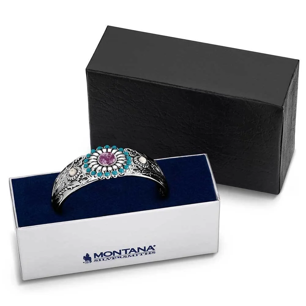 Women's Montana Silversmiths Desert Flower Cuff Bracelet BC6391 - Image 3