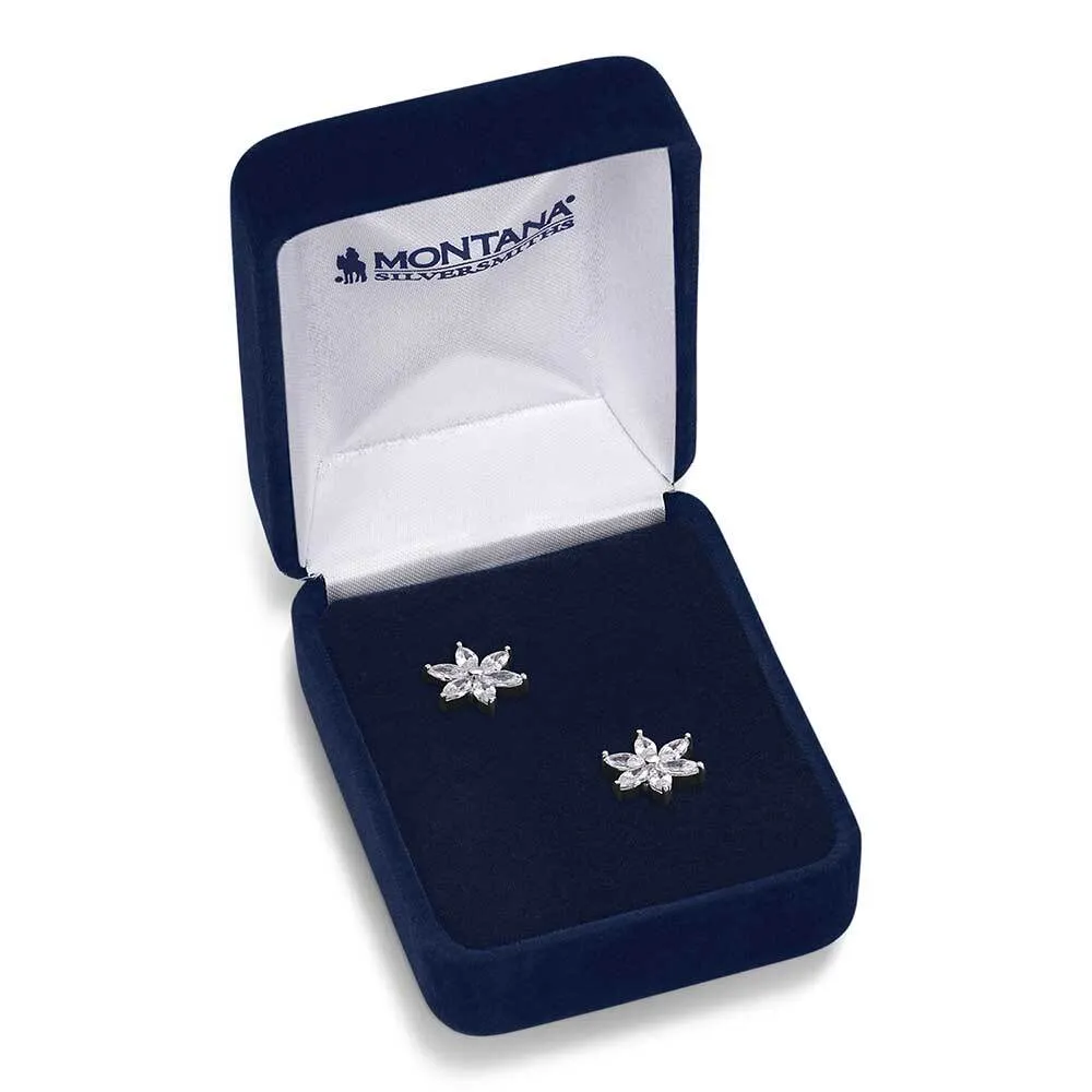 Women's Montana Silversmiths Floral Cheer Crystal Earrings ER5851 - Image 3