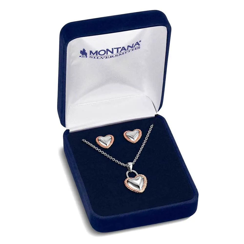 Women's Montana Silversmiths Love You Lots Heart Jewelry Set JS6545 - Image 3