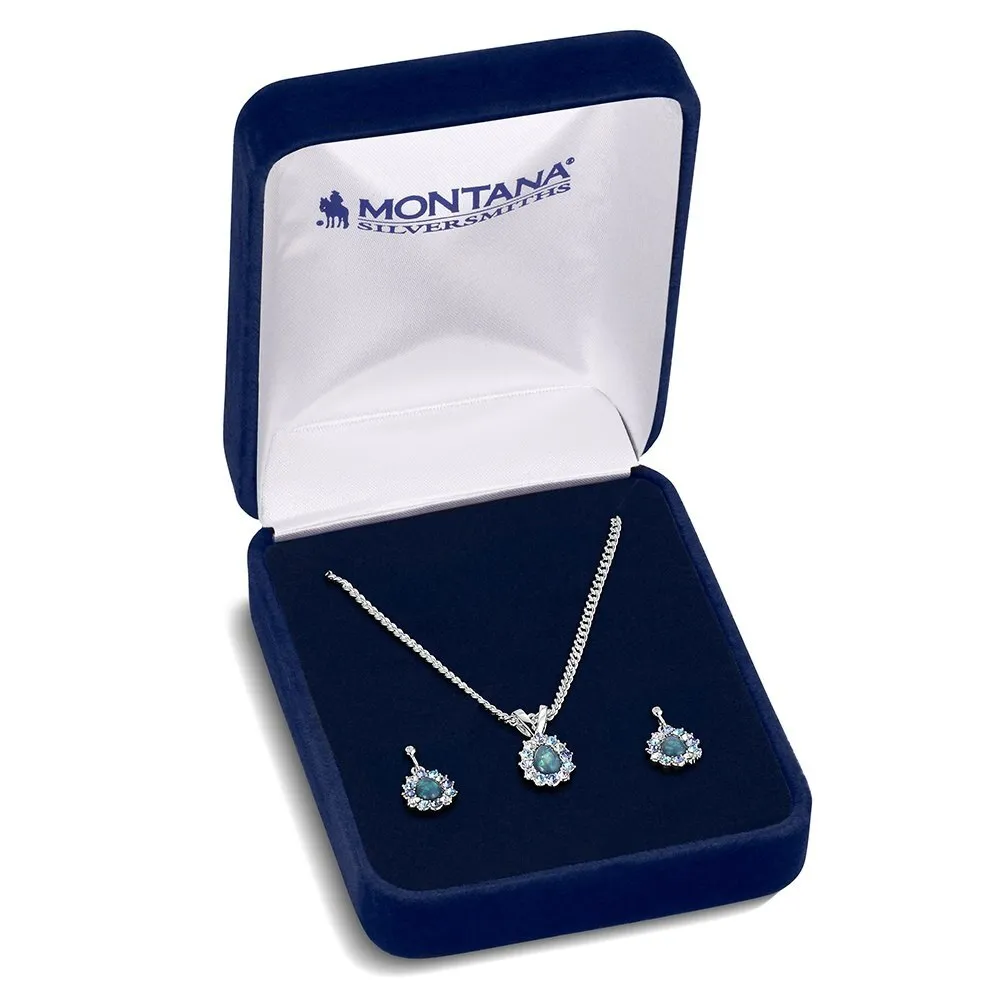 Women's Montana Silversmiths Northern Glow Opal Jewelry Set JS6537 - Image 3