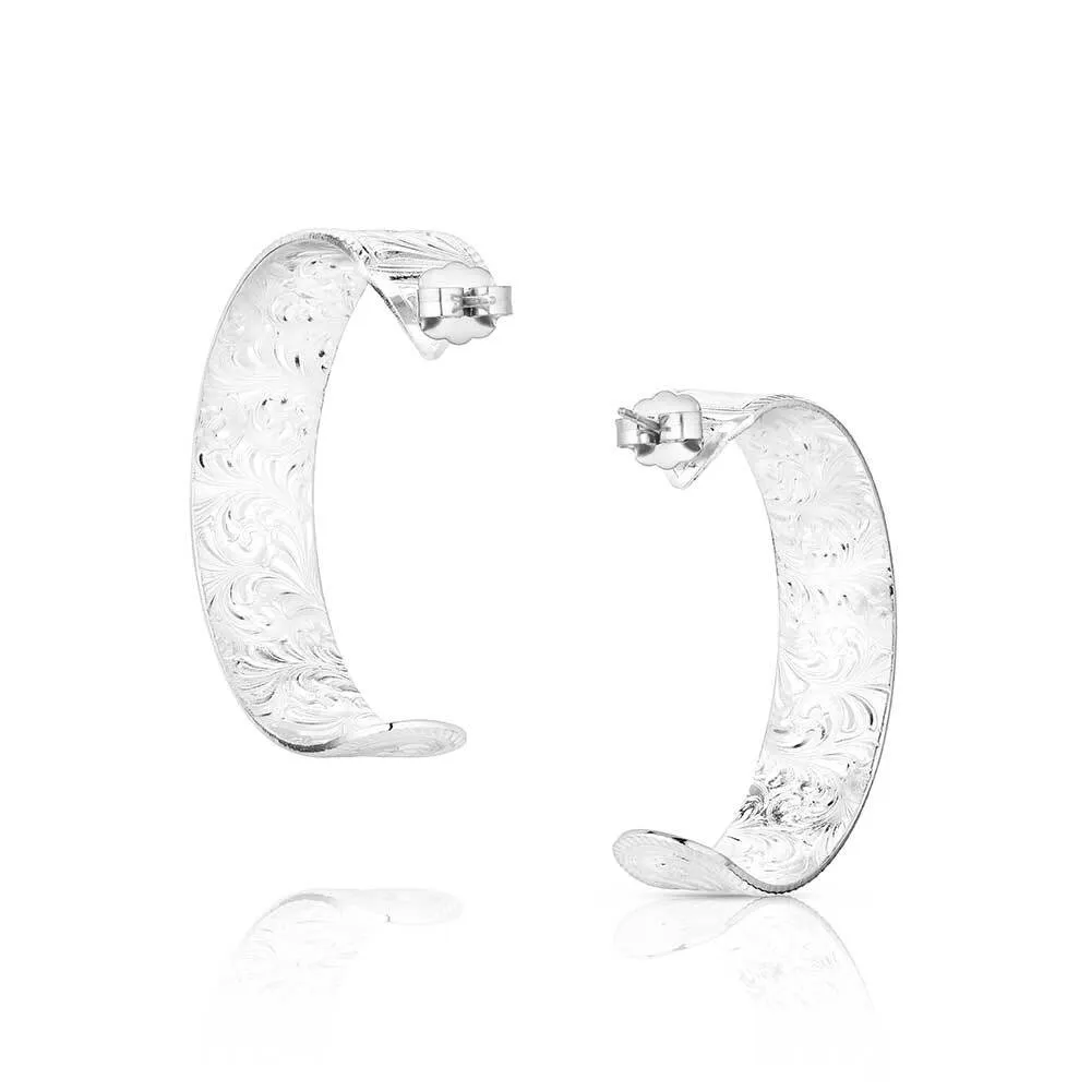 Women's Montana Silversmiths Out West Hoop Earrings ER6063 - Image 2