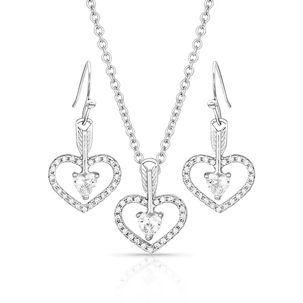 Women's Montana Silversmiths Straight To The Heart Arrow Jewelry Set JS3198