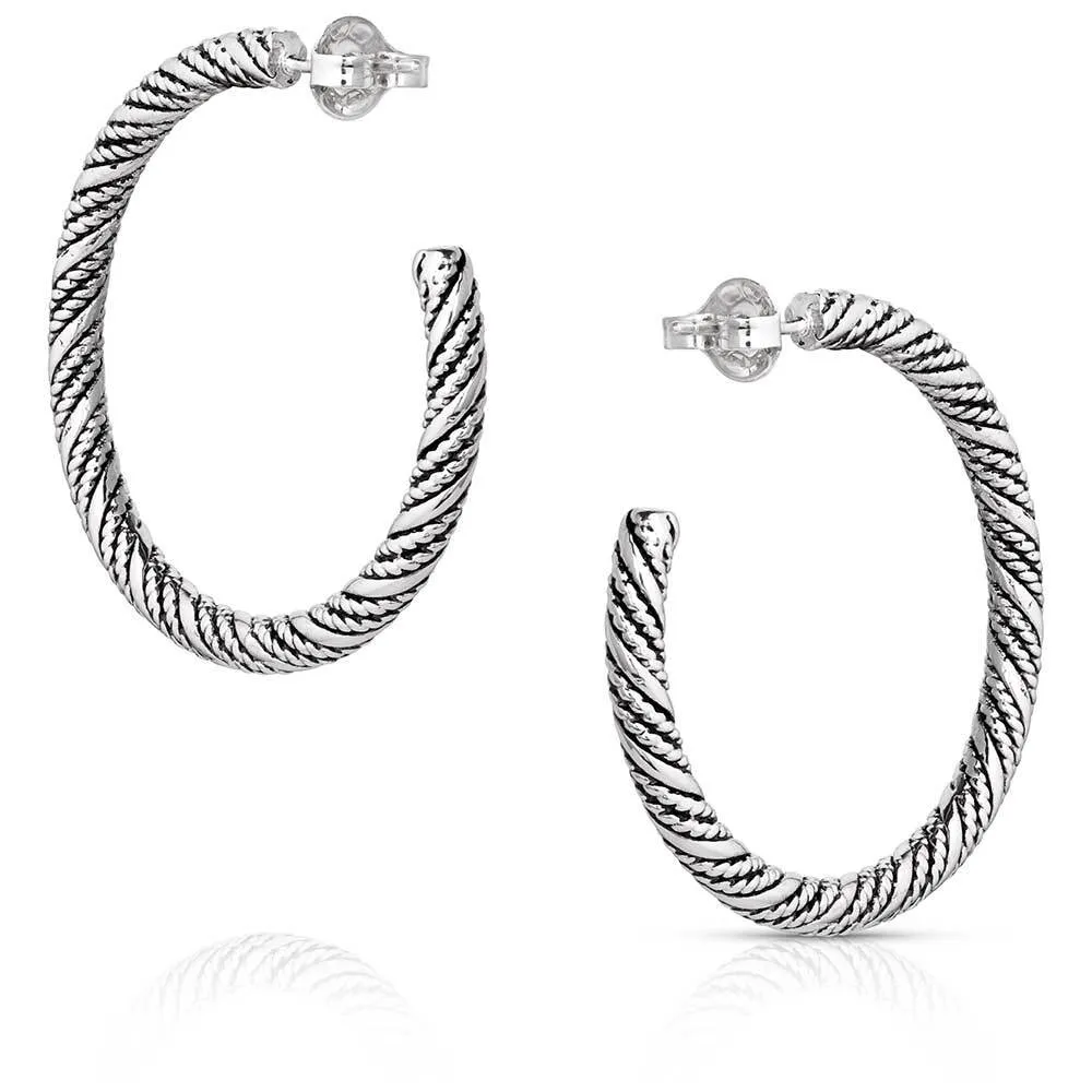 Women's Montana Silversmiths Subtle Style Hoop Earrings ER6033 - Image 2