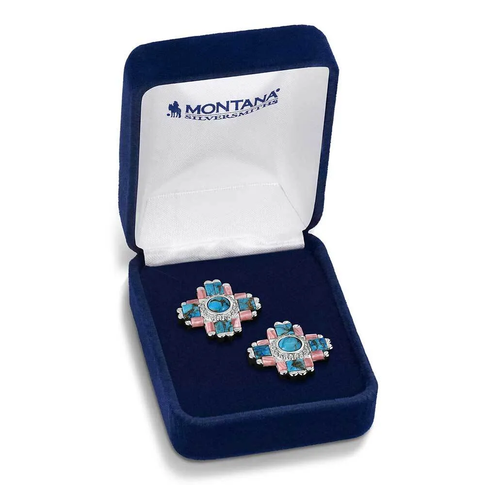 Women's Montana Silversmiths Turquoise Blush Earrings ER6323 - Image 3