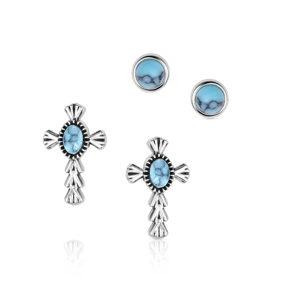 Women's Montana Silversmiths Unbroken Faith Earring Set ER6319
