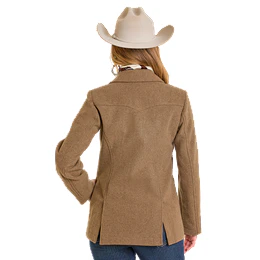 Women's Panhandle Brown Heather Pea Coat DW92C06829-25 - Image 2