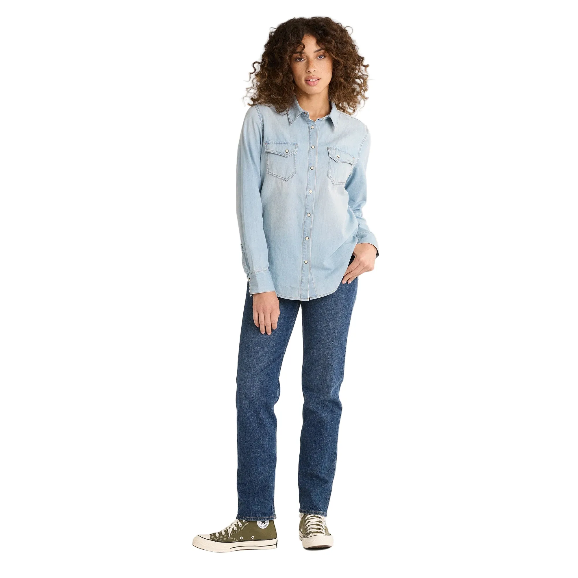 Women's Pendleton Chambray Gambler Shirt TM502-69820 - Image 4
