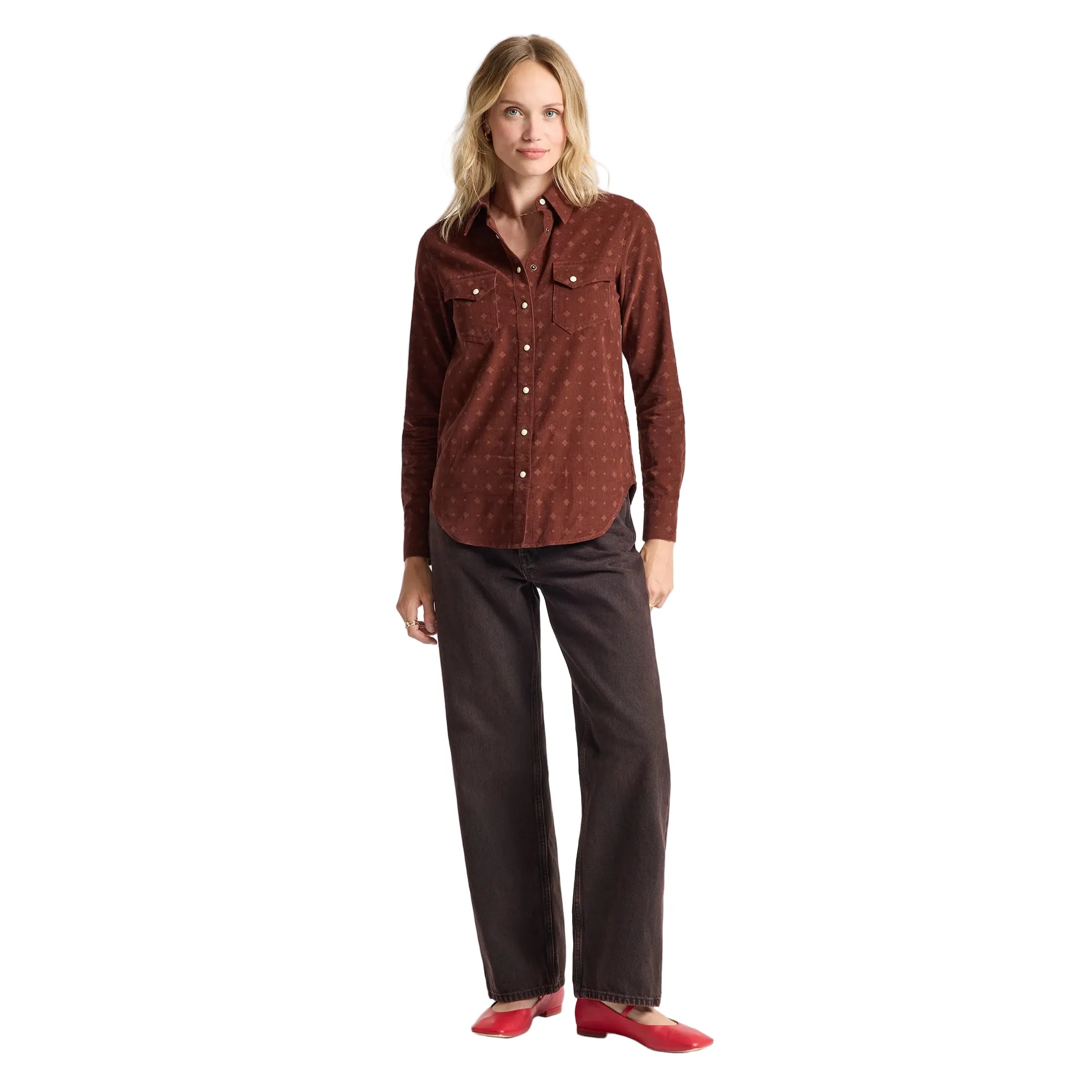 Women's Pendleton Corduroy Gambler Shirt TM624-84002 - Image 5