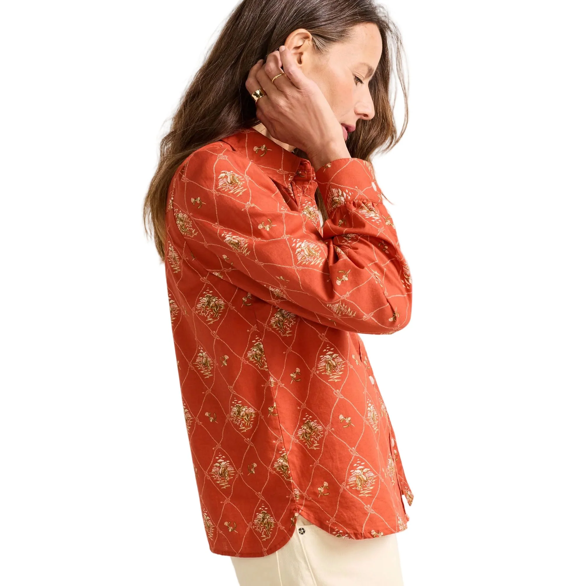 Women's Pendleton Cowgirl Lattice Winona Puff Sleeve Shirt TM661-84010 - Image 5