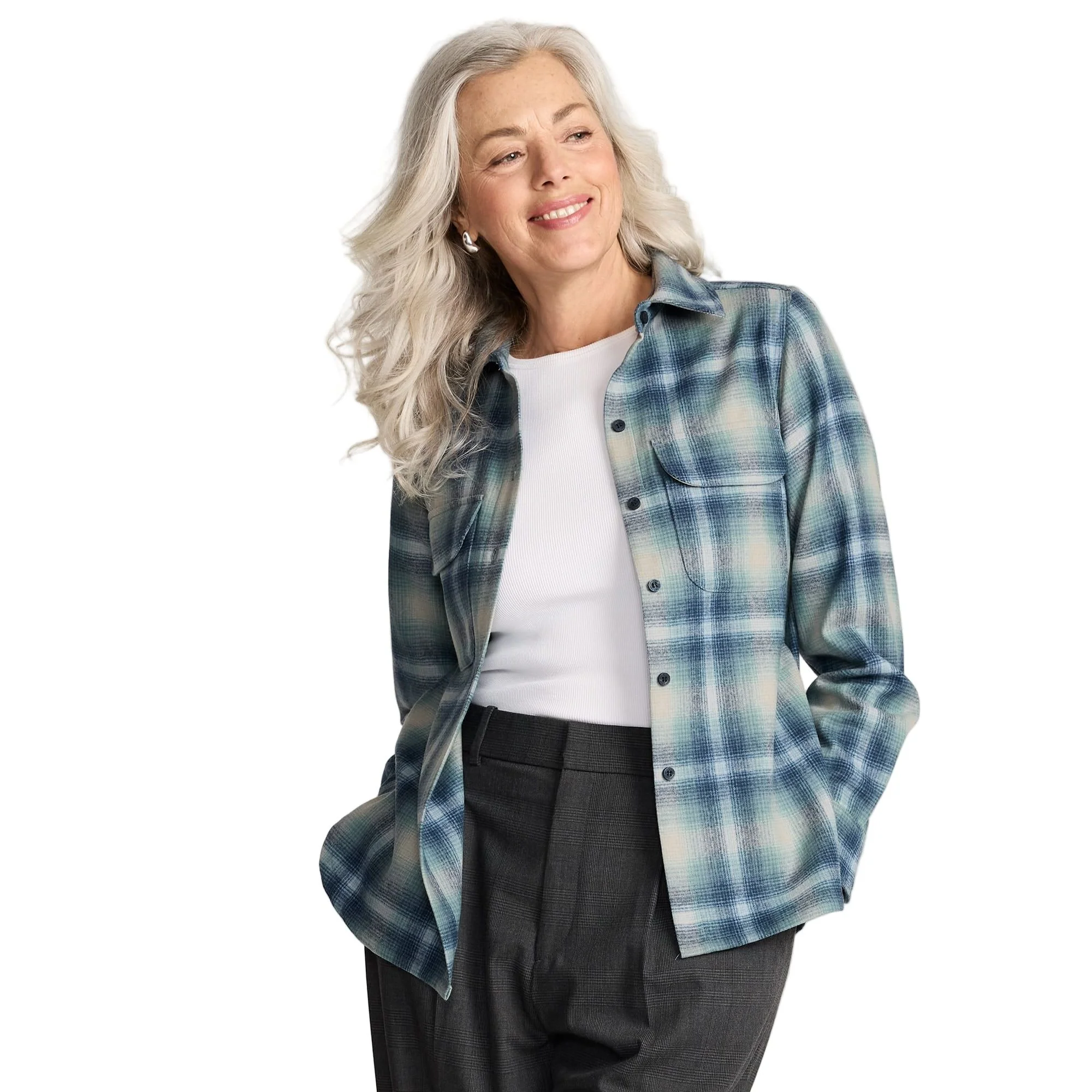 Women's Pendleton Plaid Board Shirt TM616-32740 - Image 4