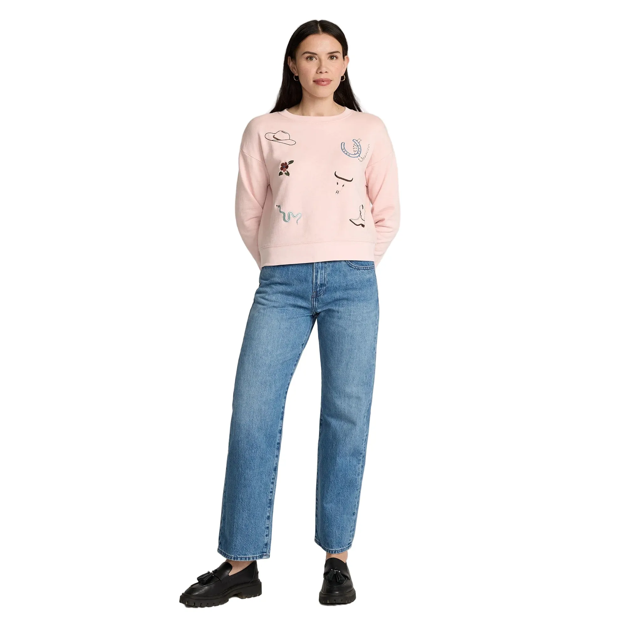 Women's Pendleton Western Graphic French Terry Pullover TB388-87477 - Image 6