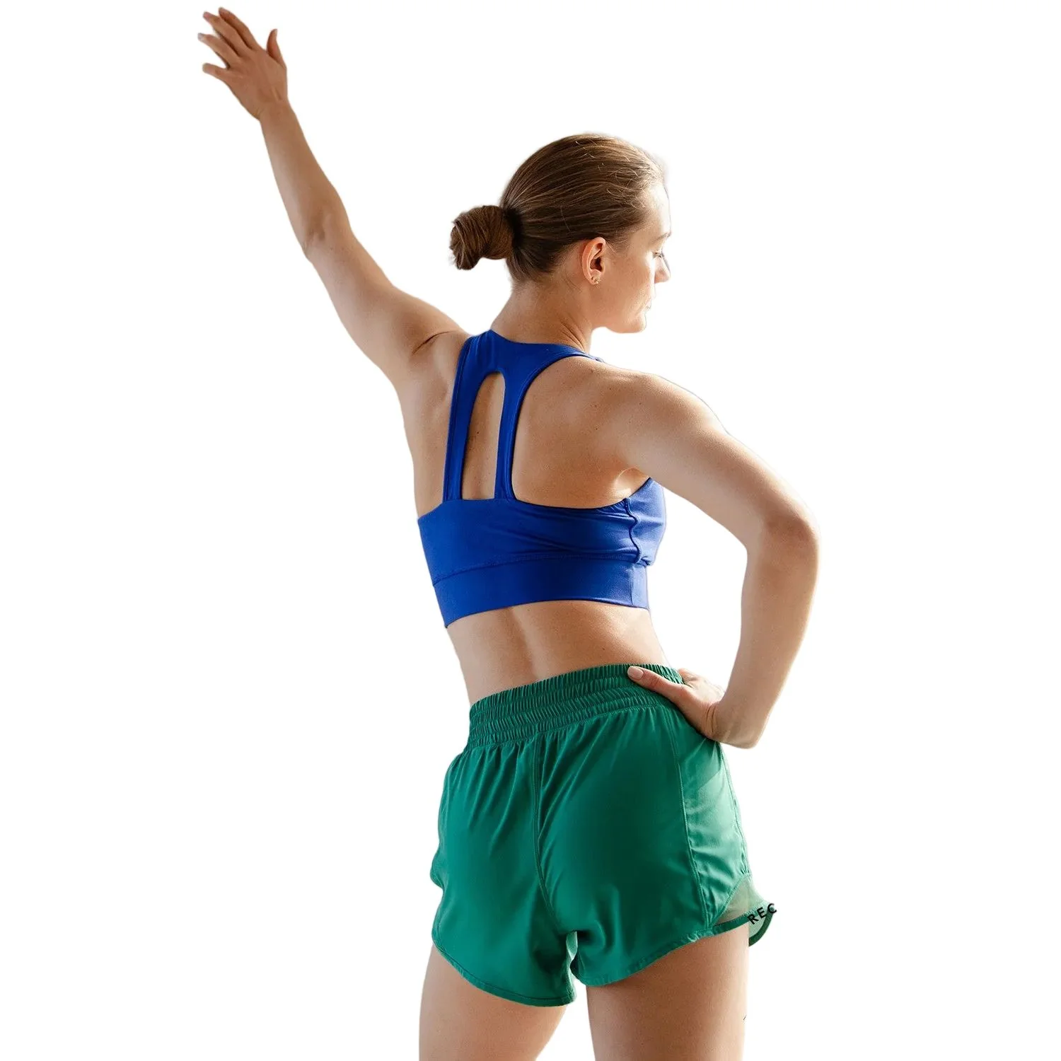 Women's Rae Mode Kelly Green Recycled Active Short With Mesh - Image 3