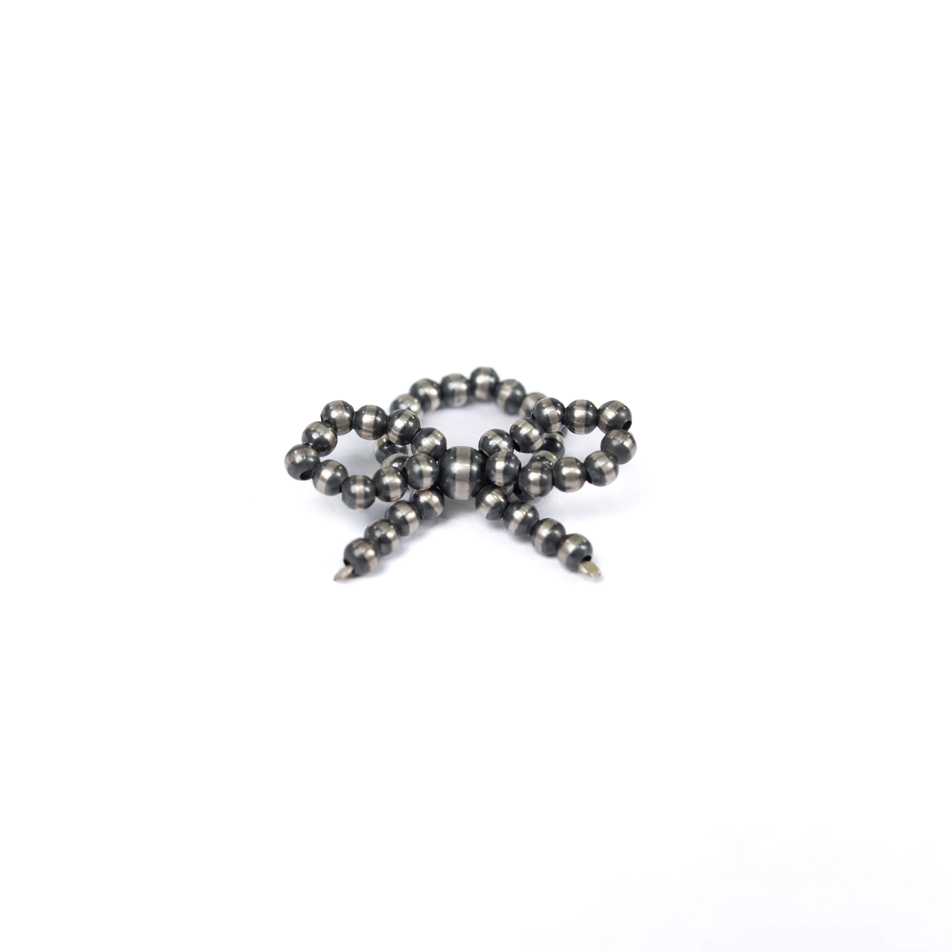 Women's Rhoda Handmade Silver Bow Navajo Pearl Stretch Ring