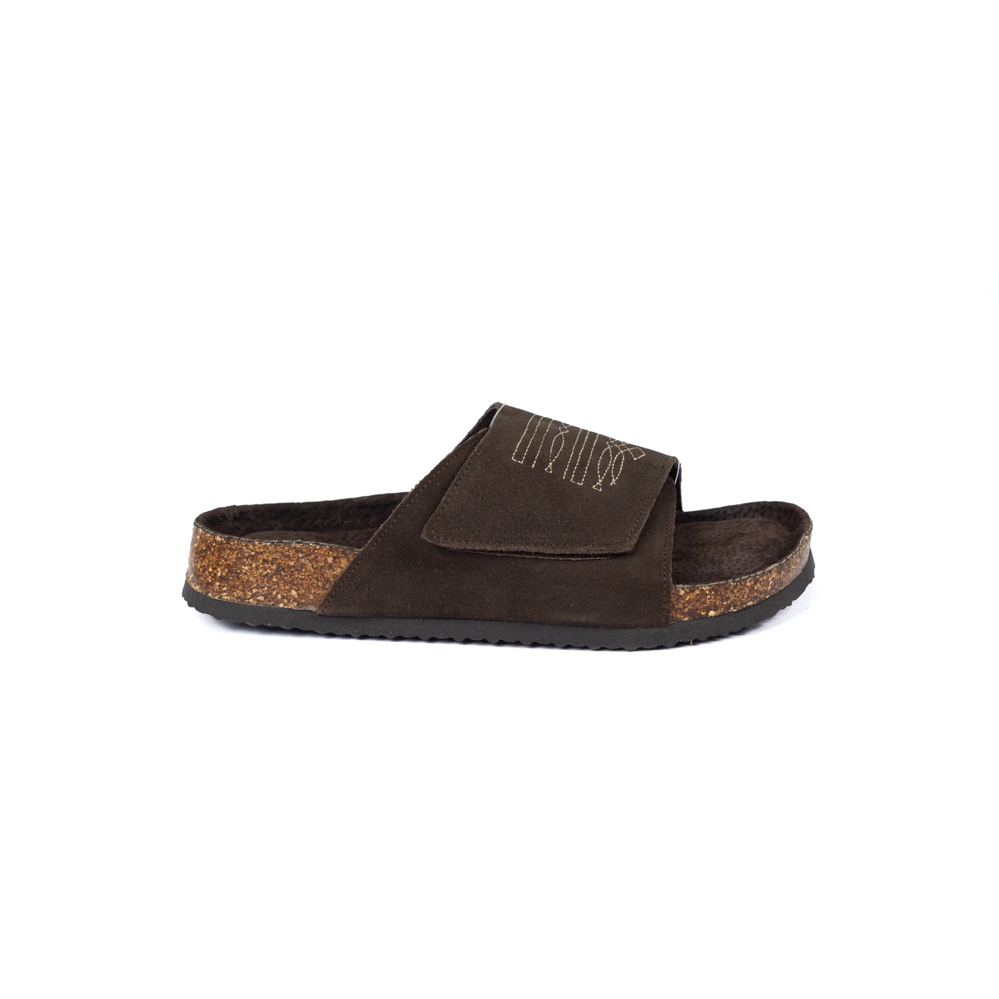 Women's Roper Brown Cow Suede Boot Stitched Slides 09-021-0607-3739 - Image 3