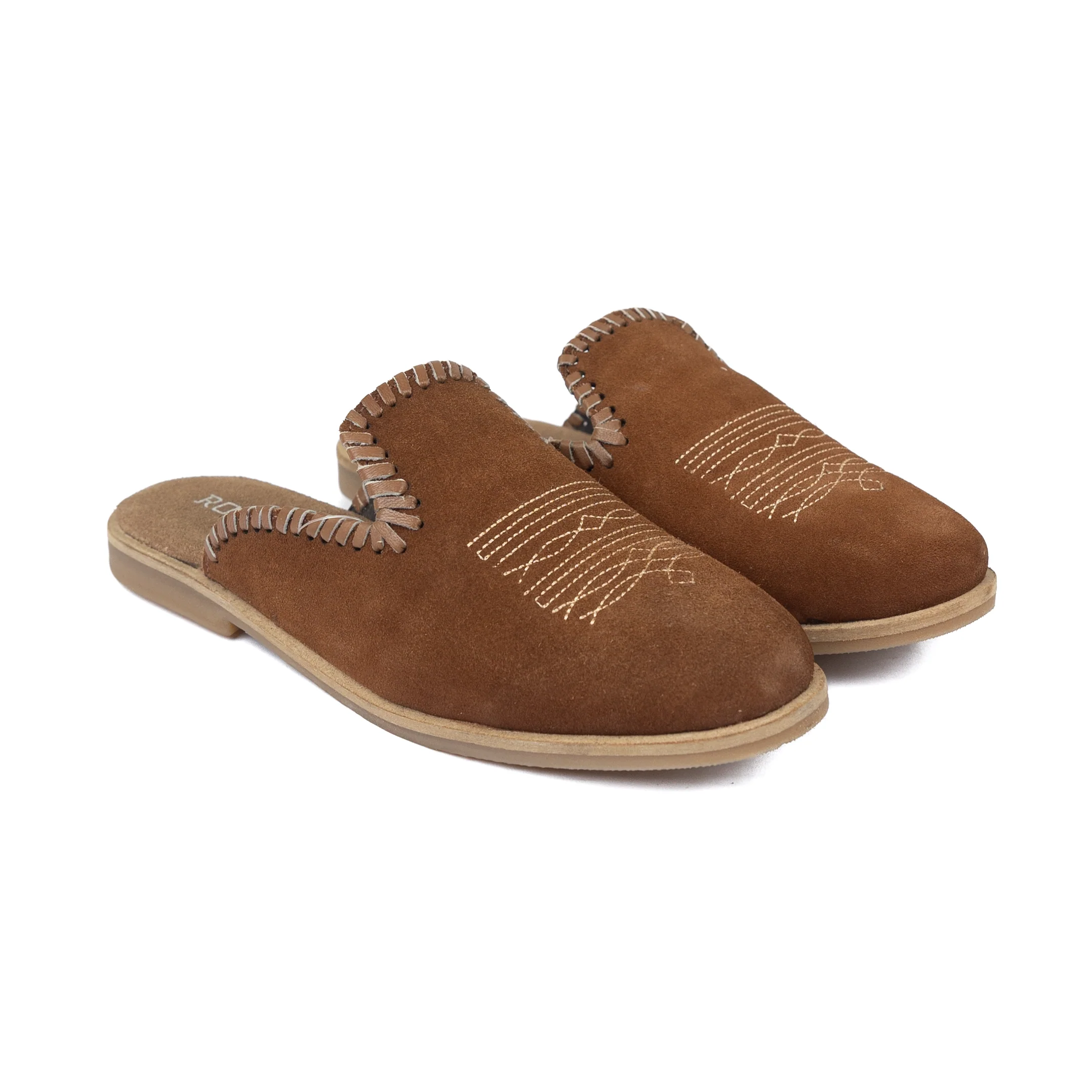 Women's Roper Brown Suede Mule Slip on Shoes 09-021-0608-3765 - Image 3