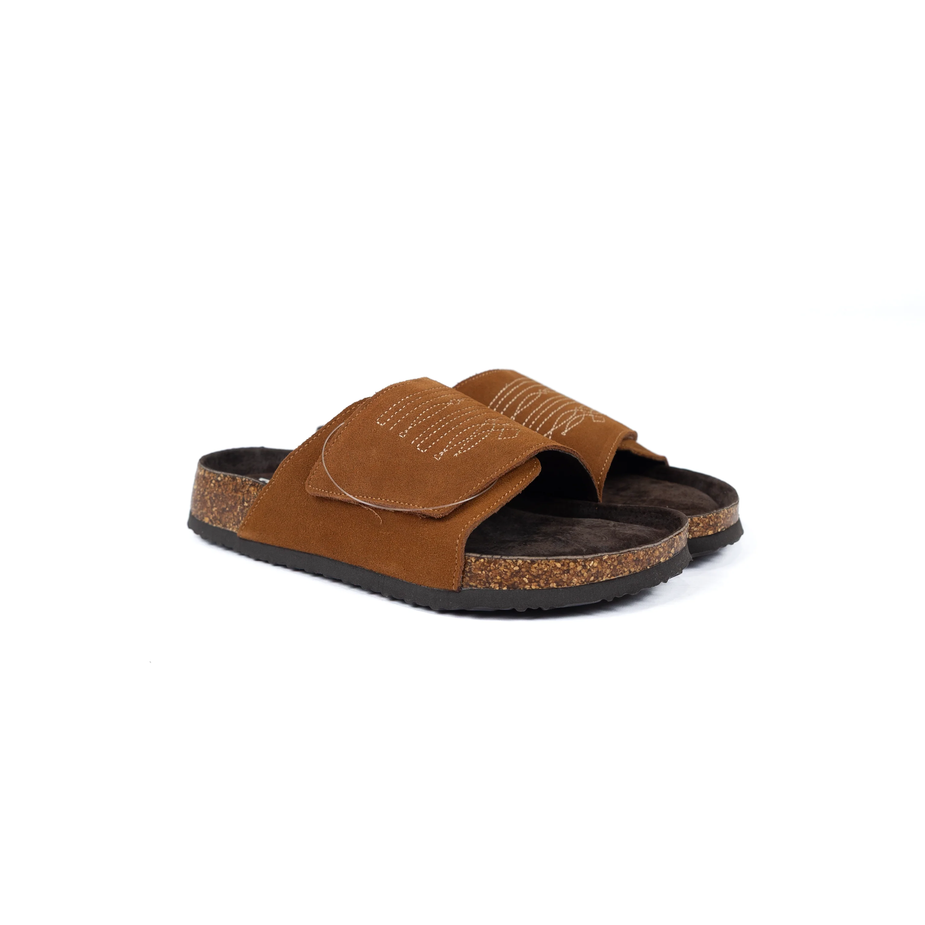 Women's Roper Tan Cow Suede Boot Stitched Sandals 09-021-0607-3738