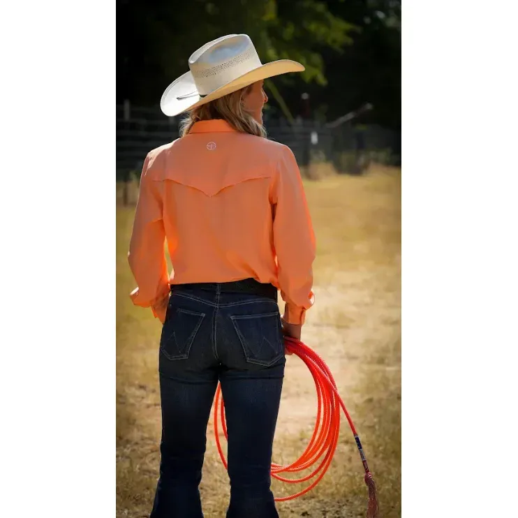 Women's SanJac Coral Long Sleeve Performance Shirt WCOA-LS-CORAL - Image 3
