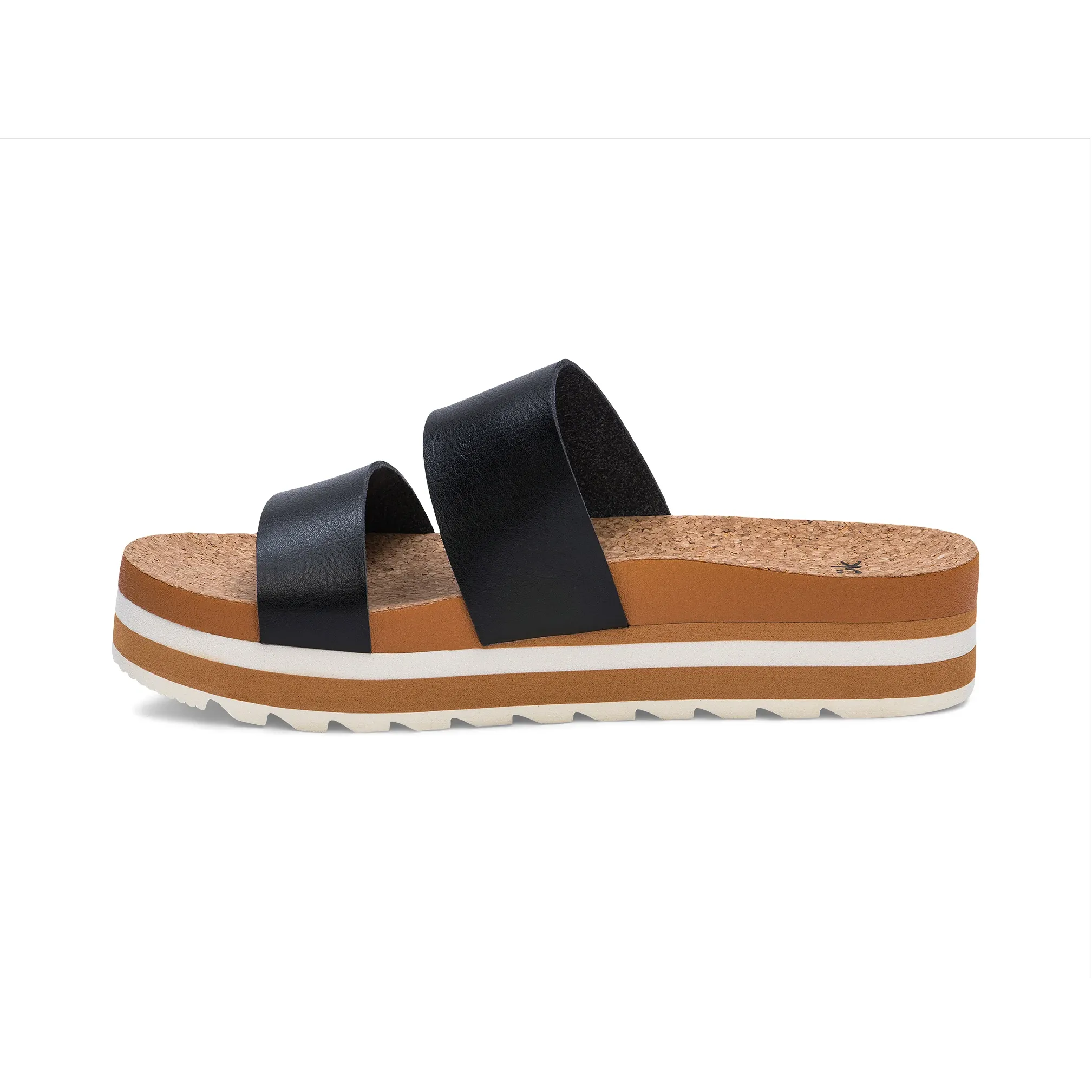 Women's Sanuk Black Alt-Itude Platform Slip on Sandals 1234571-BLK - Image 3