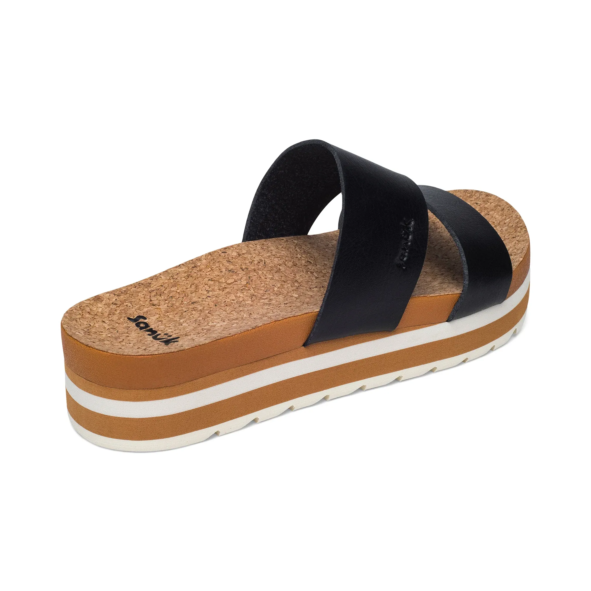 Women's Sanuk Black Alt-Itude Platform Slip on Sandals 1234571-BLK - Image 4