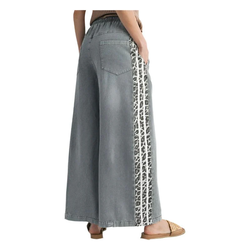 Women's Jodifl Side Leopard Accent Wide Leg Pants - Image 4