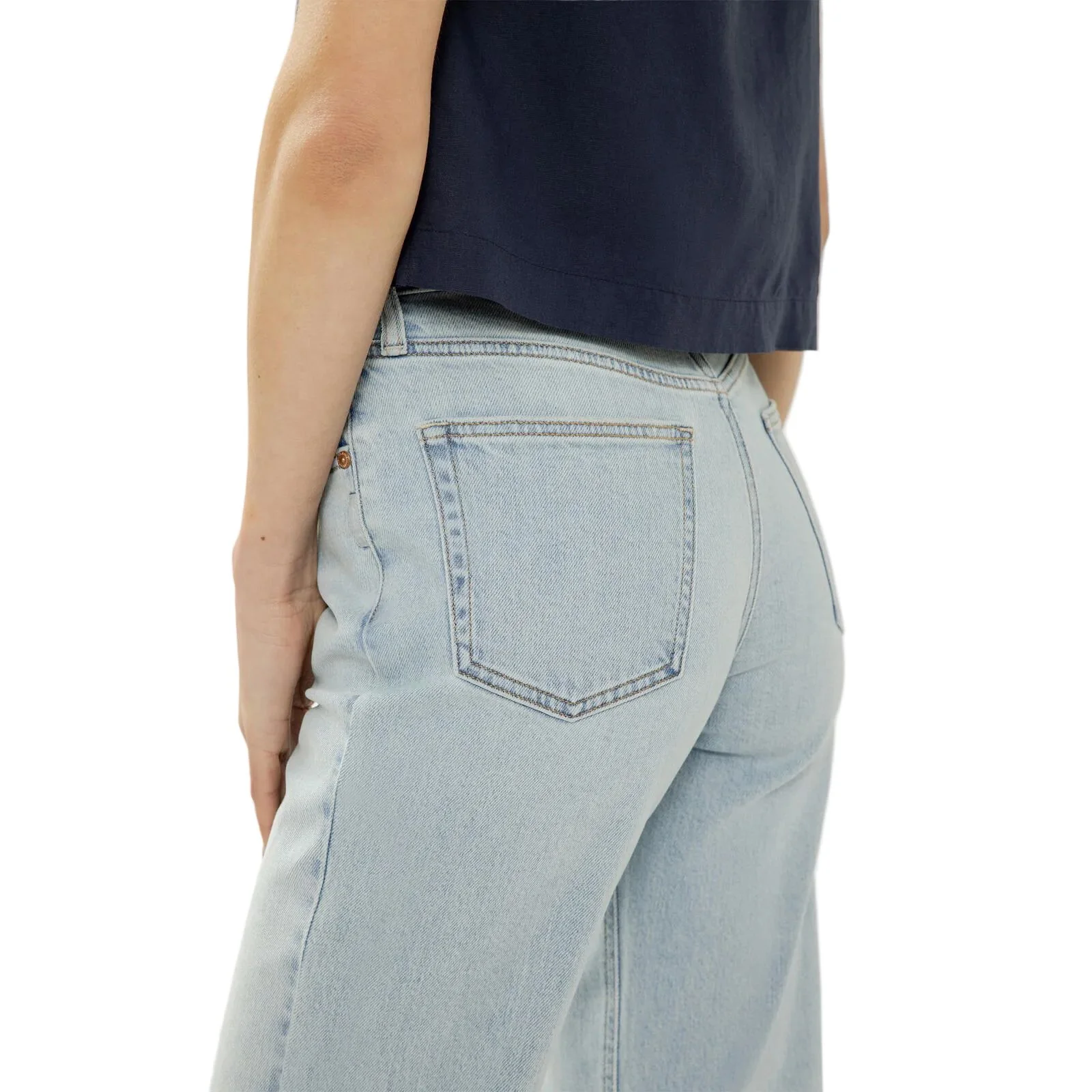 Women's Silver 90s Mid Rise Baggy Bootcut Jeans L83769HDR113 - Image 4