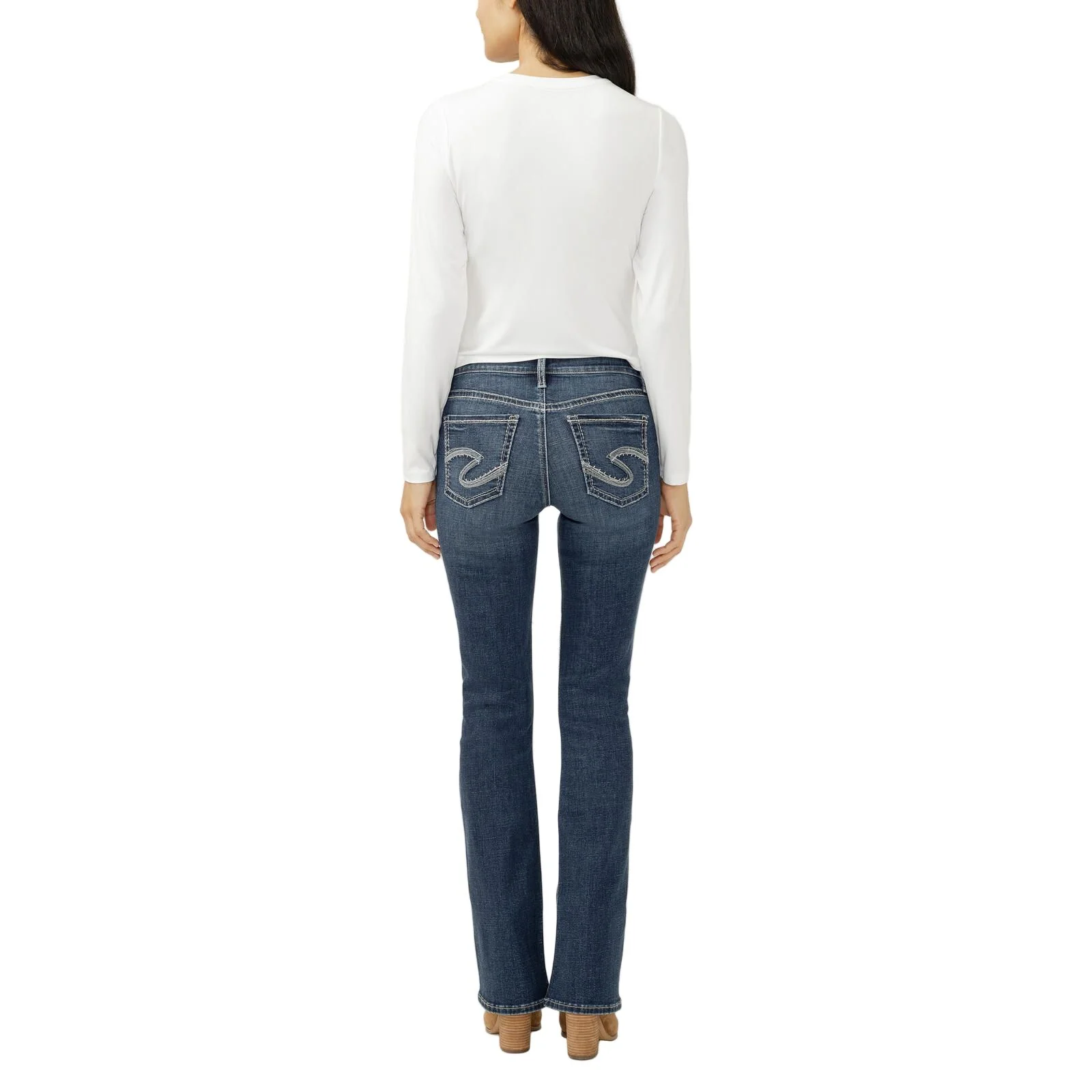 Women's Silver Suki Mid Rise Bootcut Jeans L93719ECF384 - Image 2