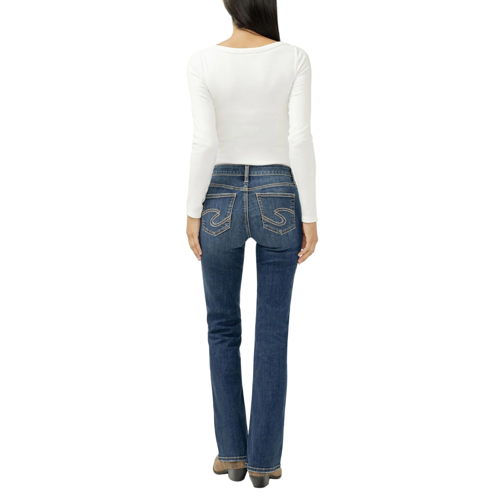 Women's Silver Suki Mid Rise Bootcut Jeans L93719SIA359 - Image 2