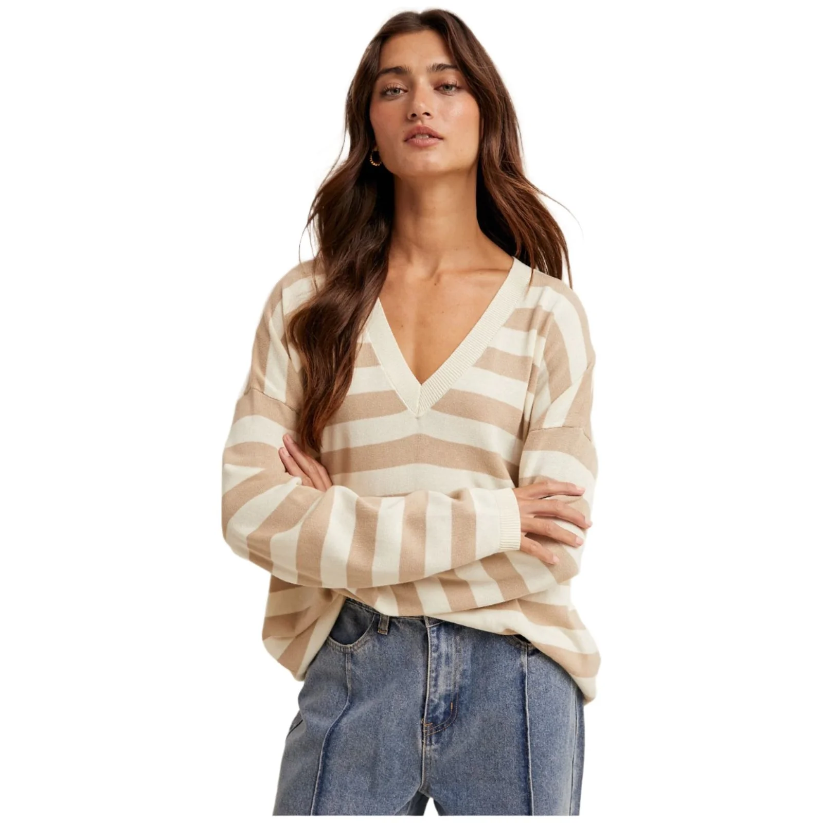 Women's Striped Lightweight Sweater