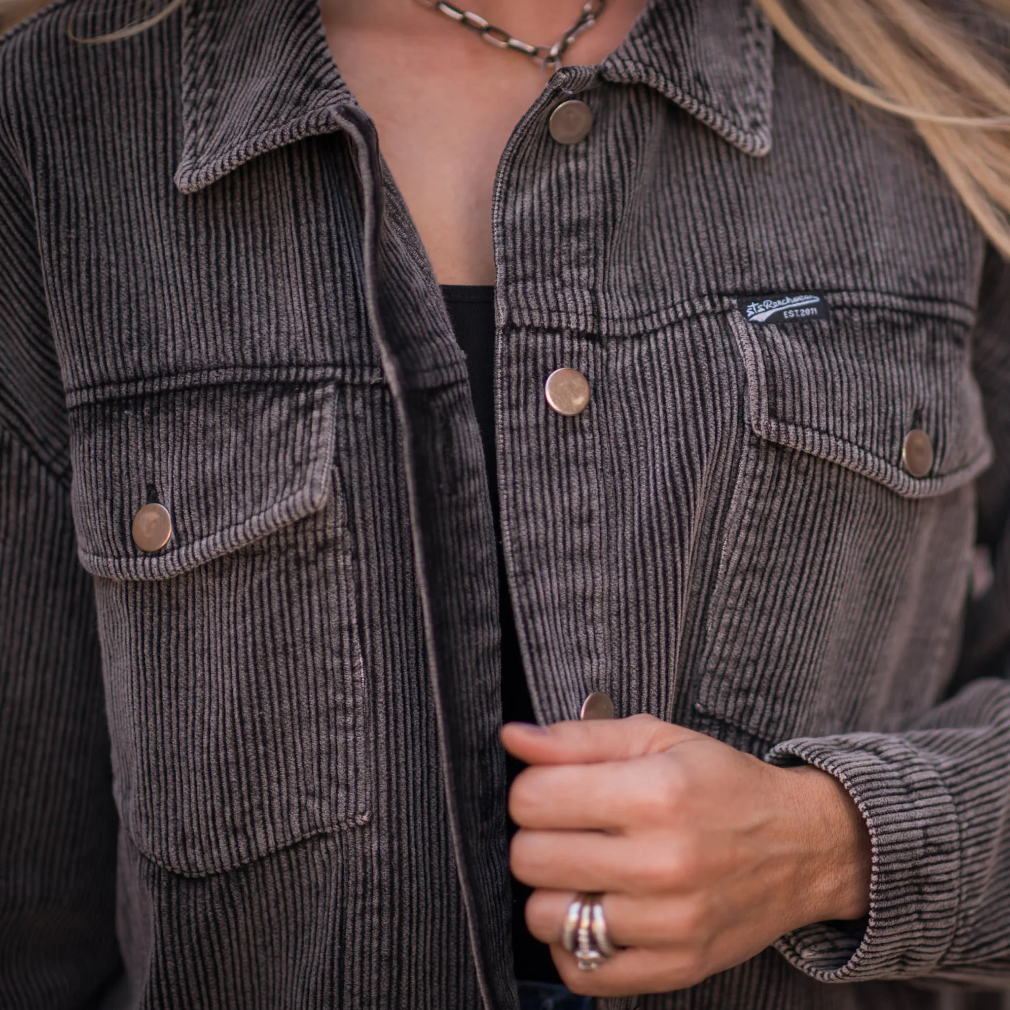 Women's STS Ranchwear "Abby" Charcoal Jacket STS9099 - Image 4