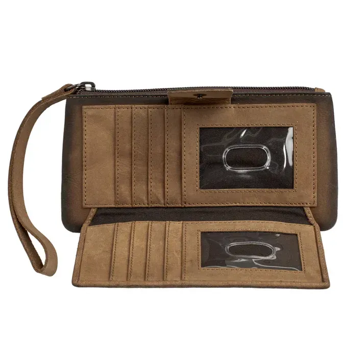 Women's STS Ranchwear Baroness Basic Bliss Haley Brown Genuine Leather Wallet STS61798 - Image 3
