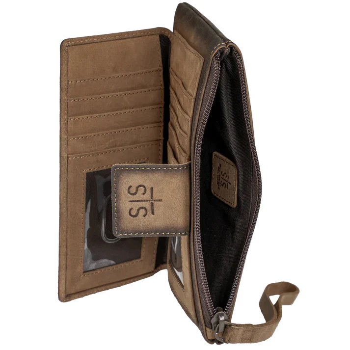 Women's STS Ranchwear Baroness Basic Bliss Haley Brown Genuine Leather Wallet STS61798 - Image 4
