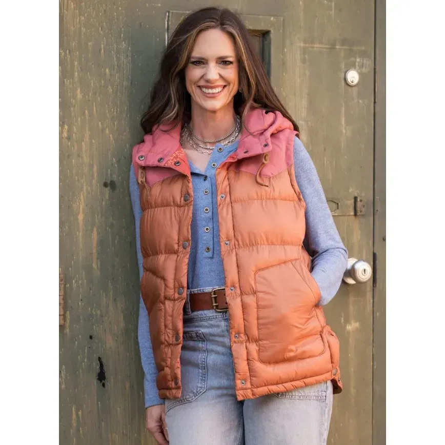 Women's STS Ranchwear Harper Vest - Brown and Pink STS3265 - Image 3