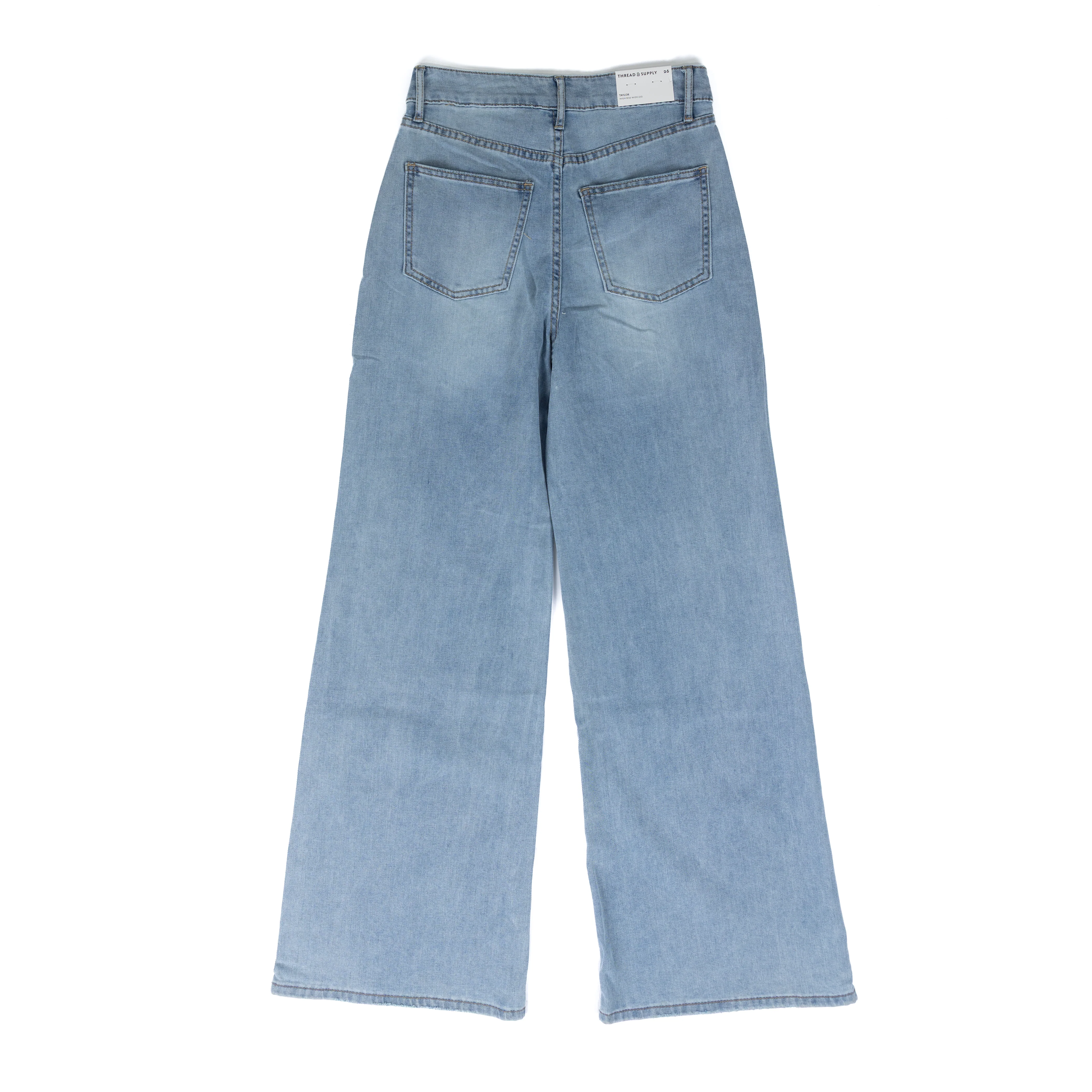 Women's Thread & Supply Taylor High Rise Wide Leg Jeans Light Wash - Image 2