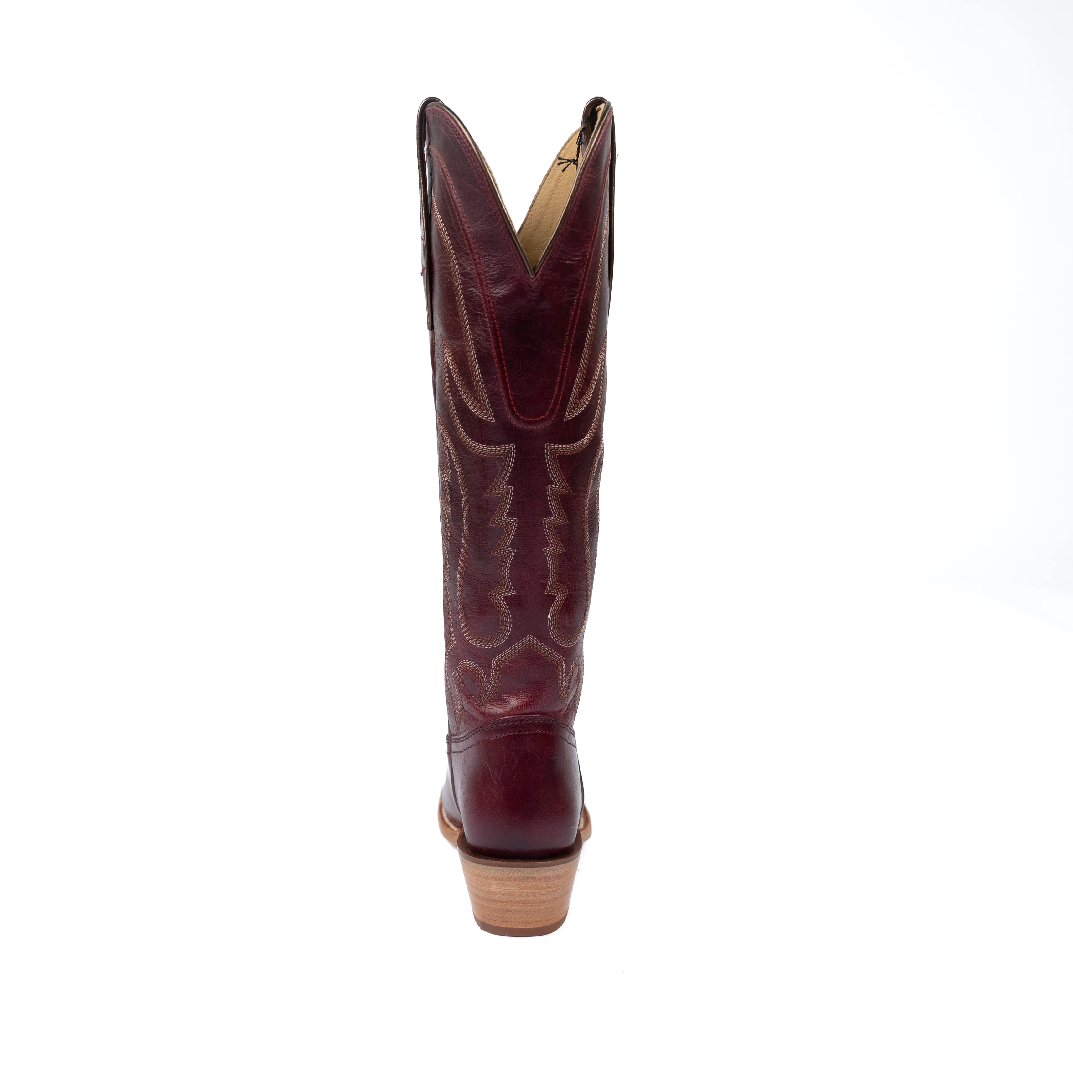 Women's Tony Lama Jess Wine Goat Narrow Square Toe Boots DR4253 - Image 4