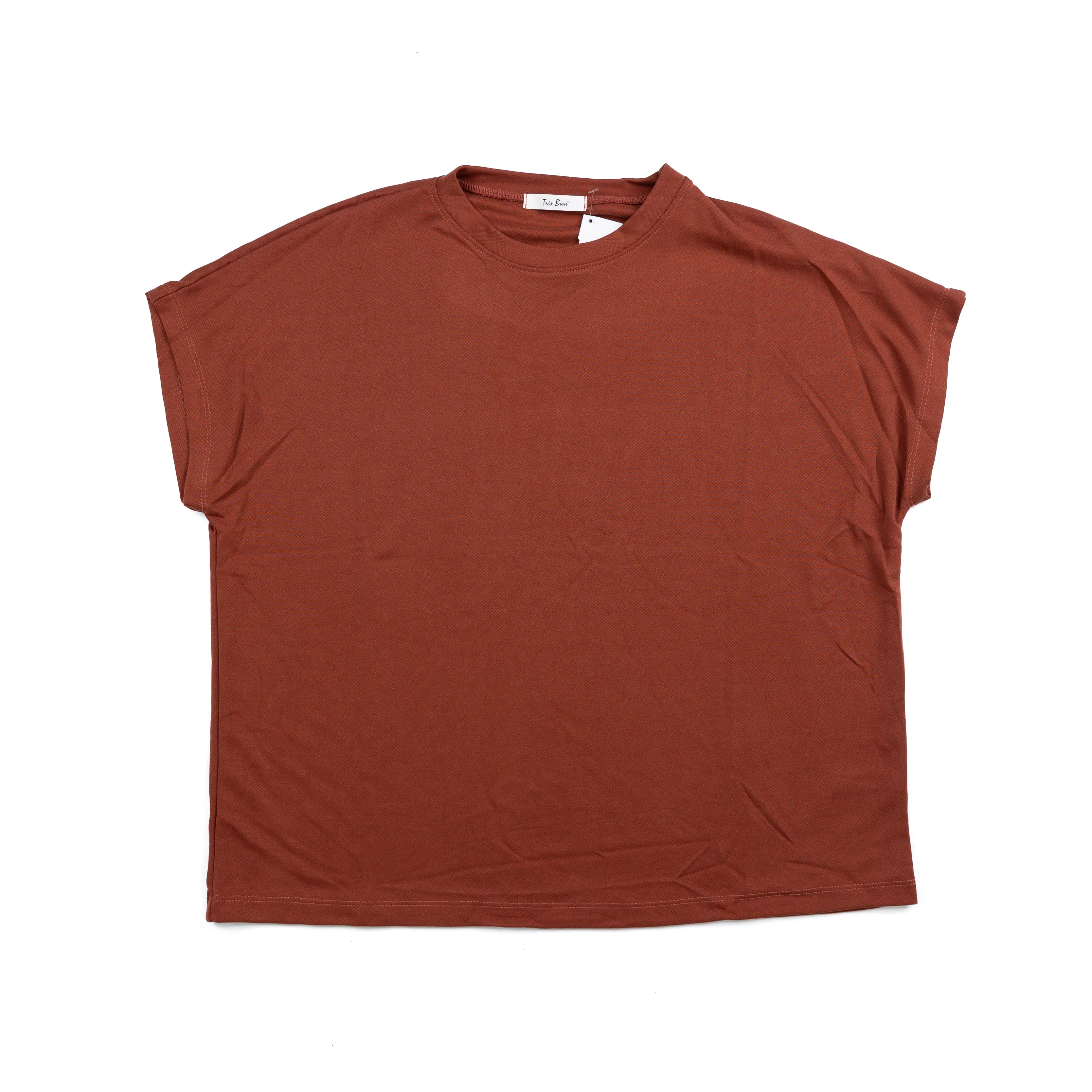 Women's Tres Bien Modal Plain Short Sleeve Top - Image 3
