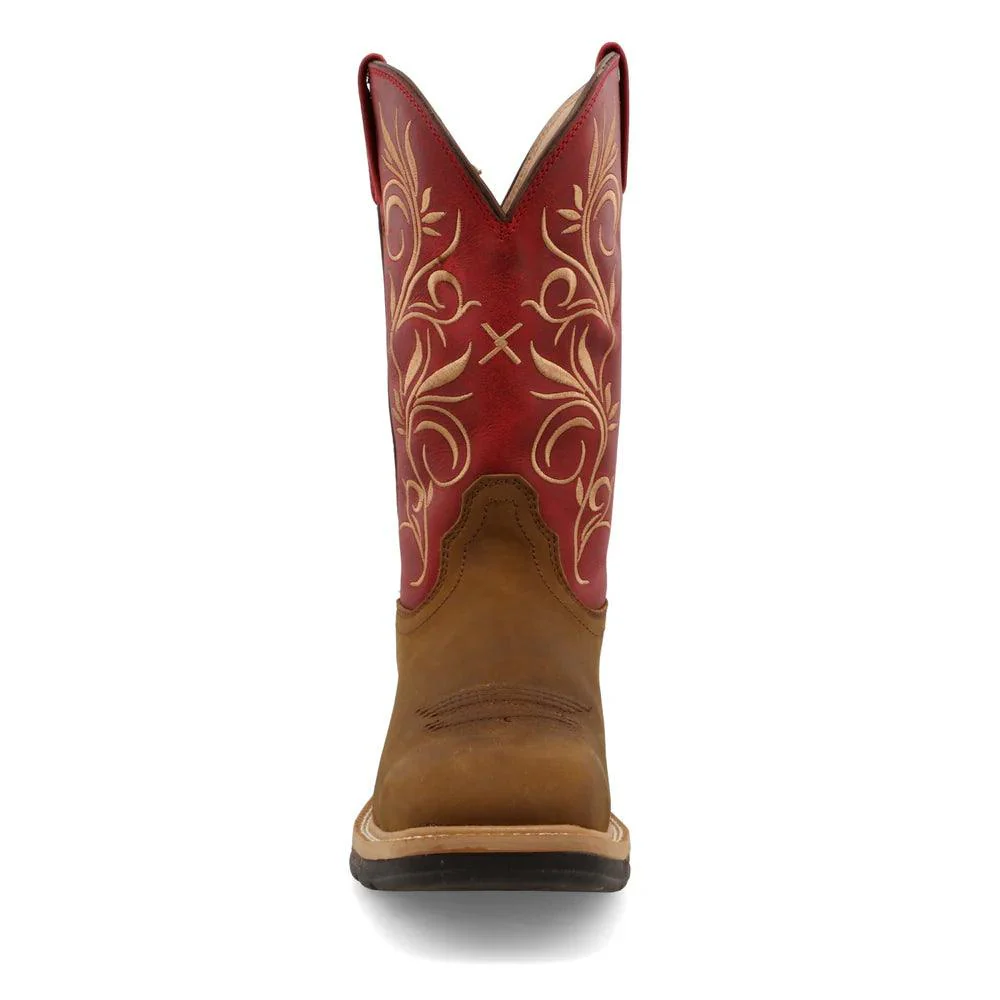 Women's Twisted X Brown Square Steel Toe Boots WLCS003 - Image 2