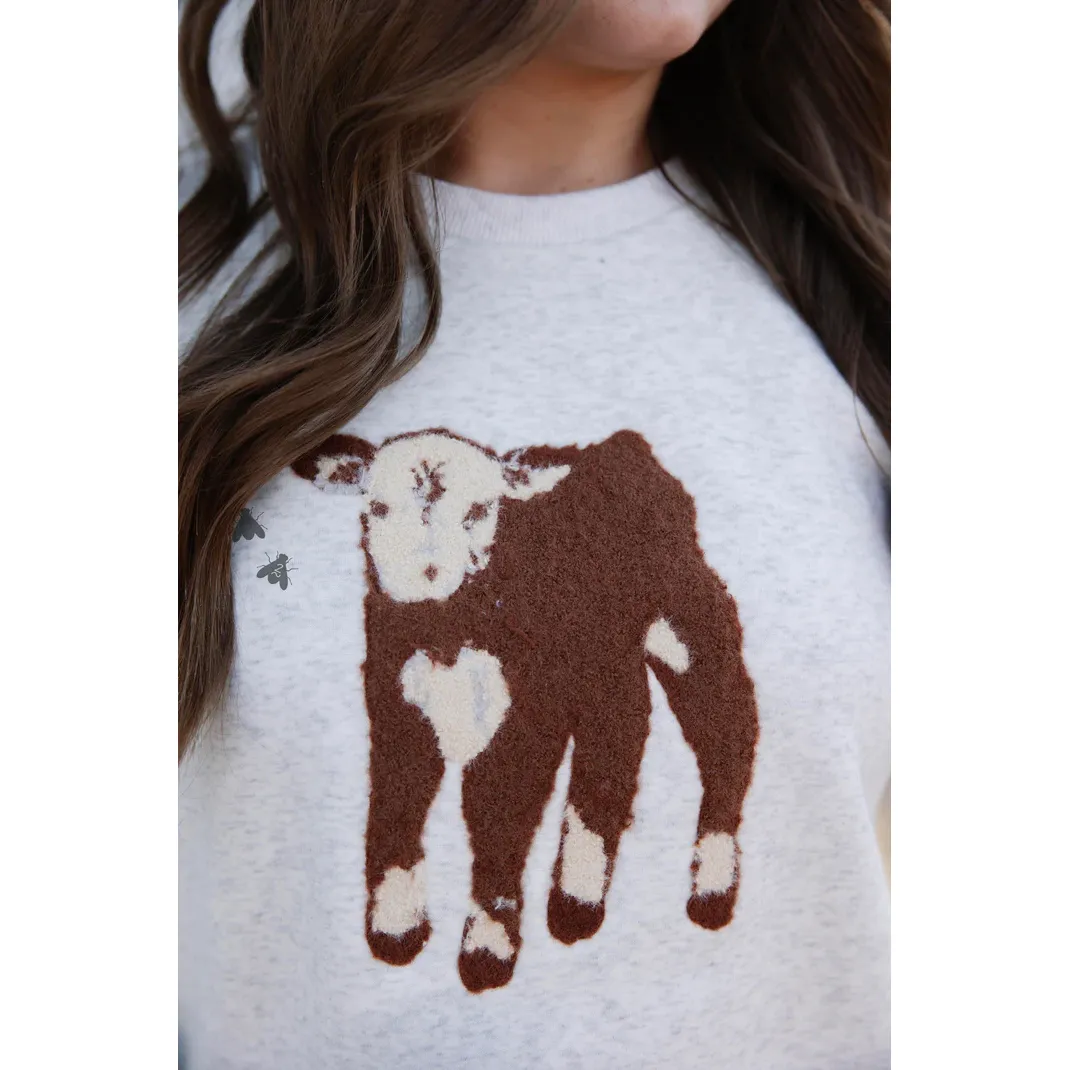 Women's TwoFly Calf Season Gray Sweater - Image 2