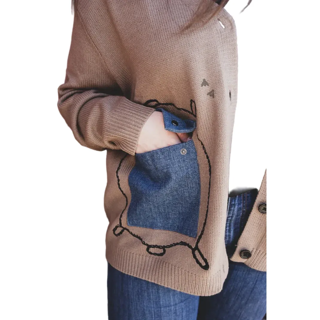 Women's TwoFly Cattle Babe Cardigan Sweater - Image 2