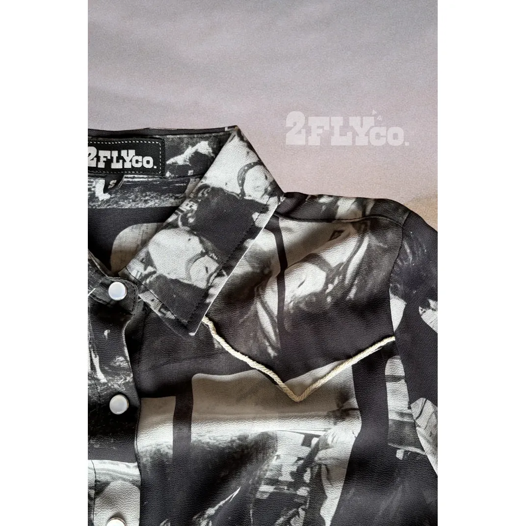 Women's TwoFly Short Sleeve Hereford Mesh Snap Shirt - Image 4