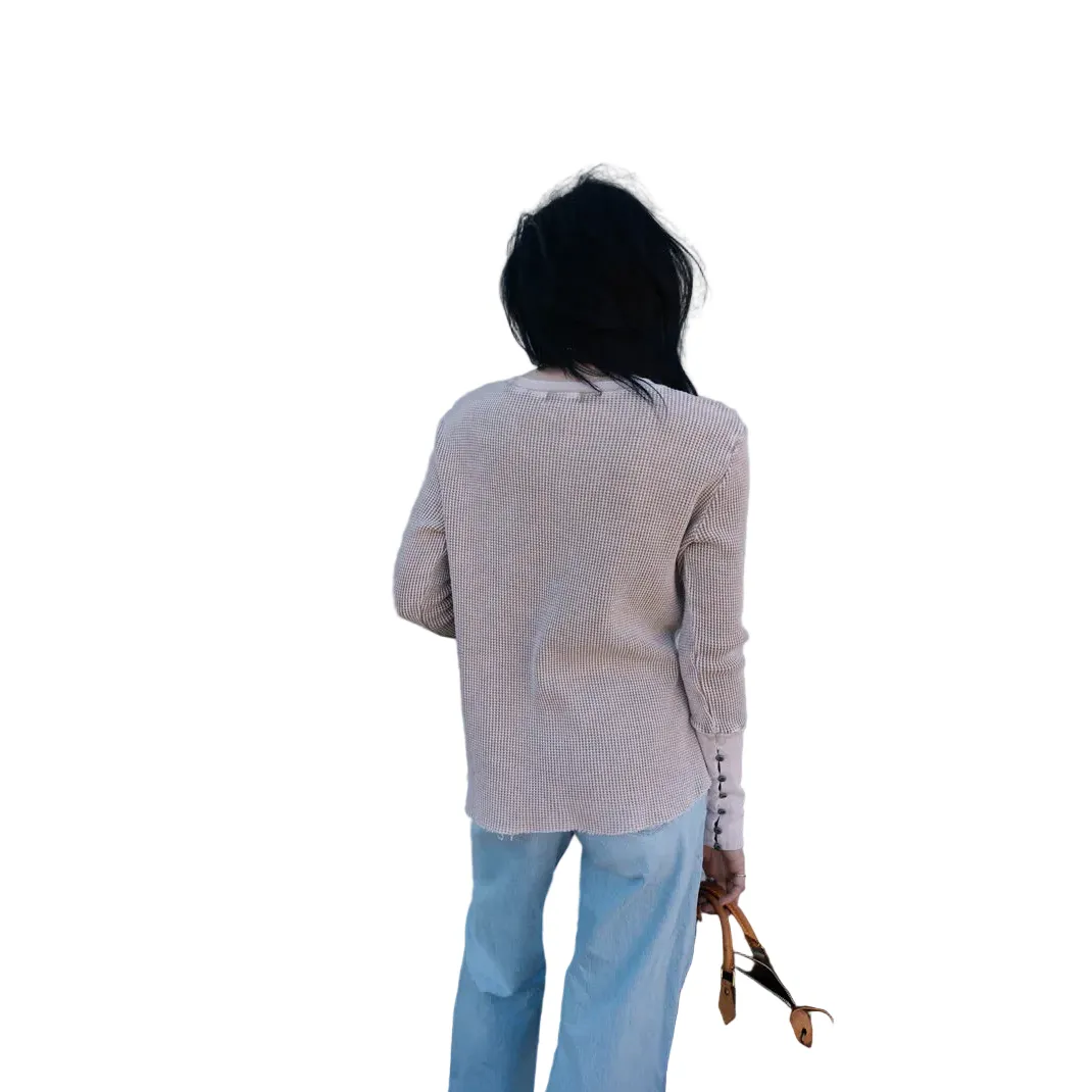 Women's TwoFly Taupe Higher Class Basic Sweater - Image 5