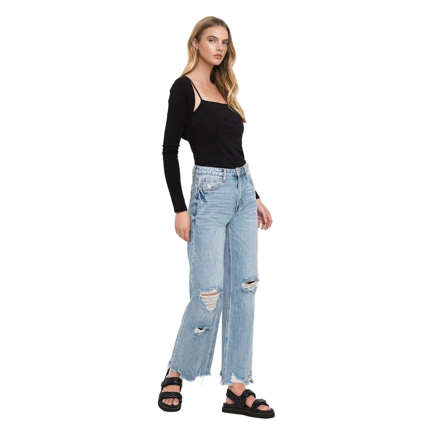 Women's Vervet 90 Vintage Super High Rise Flare Jeans V3399 - Image 4