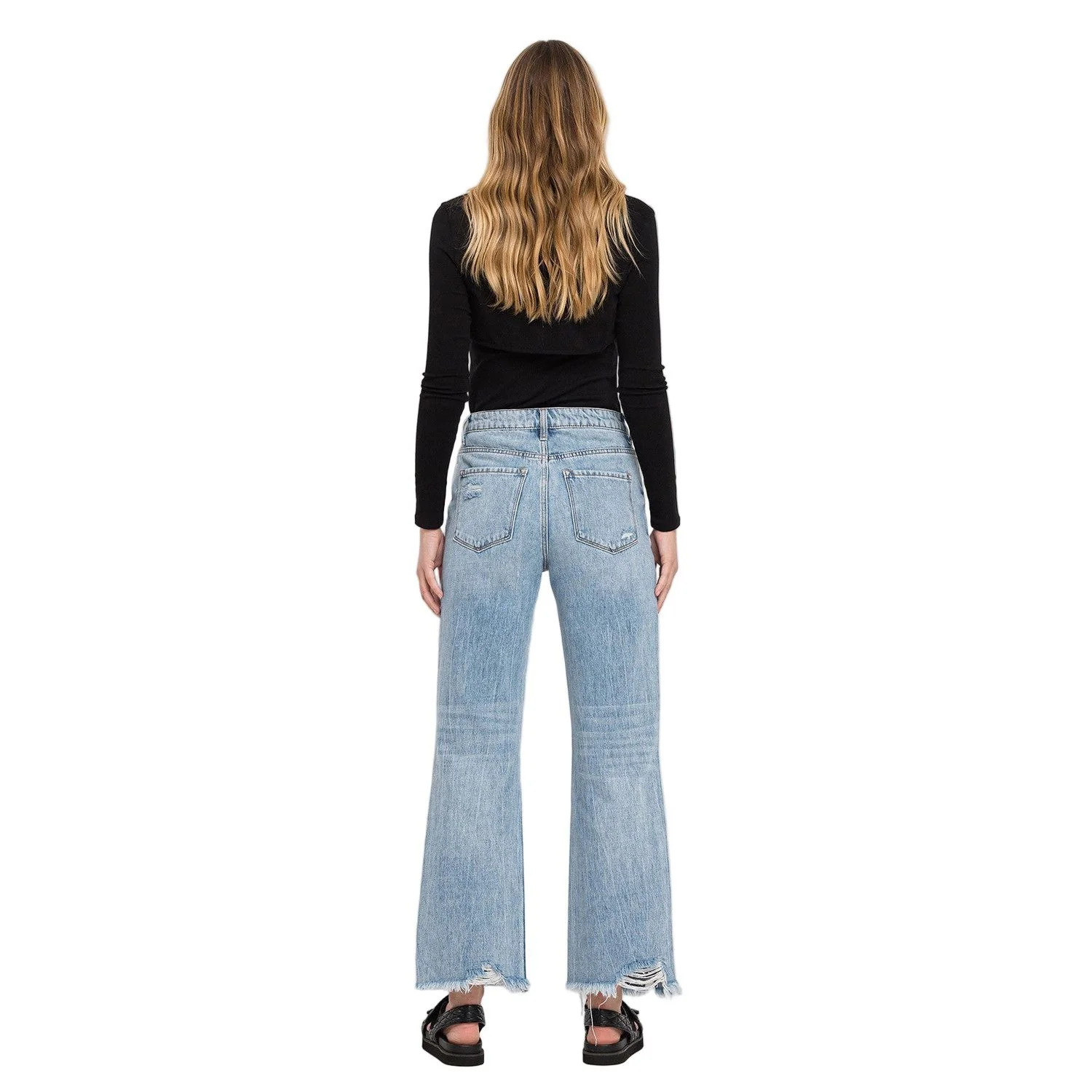 Women's Vervet 90 Vintage Super High Rise Flare Jeans V3399 - Image 7