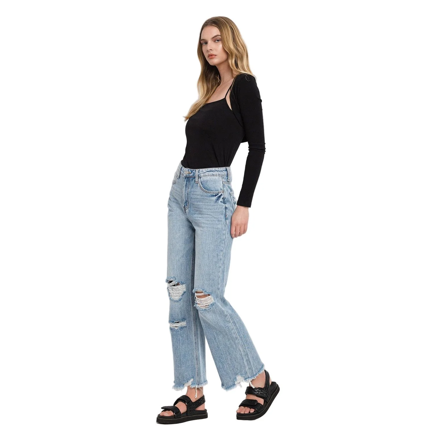 Women's Vervet 90 Vintage Super High Rise Flare Jeans V3399 - Image 9