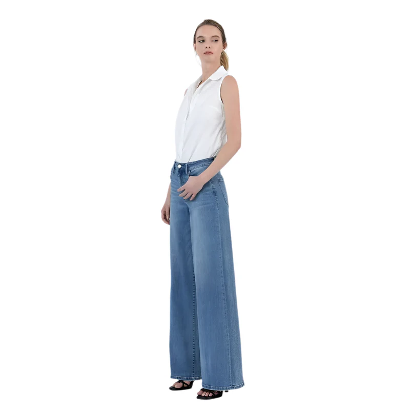 Women's Vervet High Rise Full Length Palazzo Jeans LV1703 - Image 5