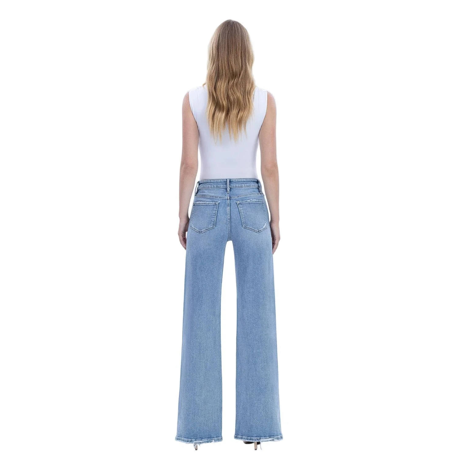 Women's Vervet High Rise Full Length Wide Jeans V3651 - Image 4