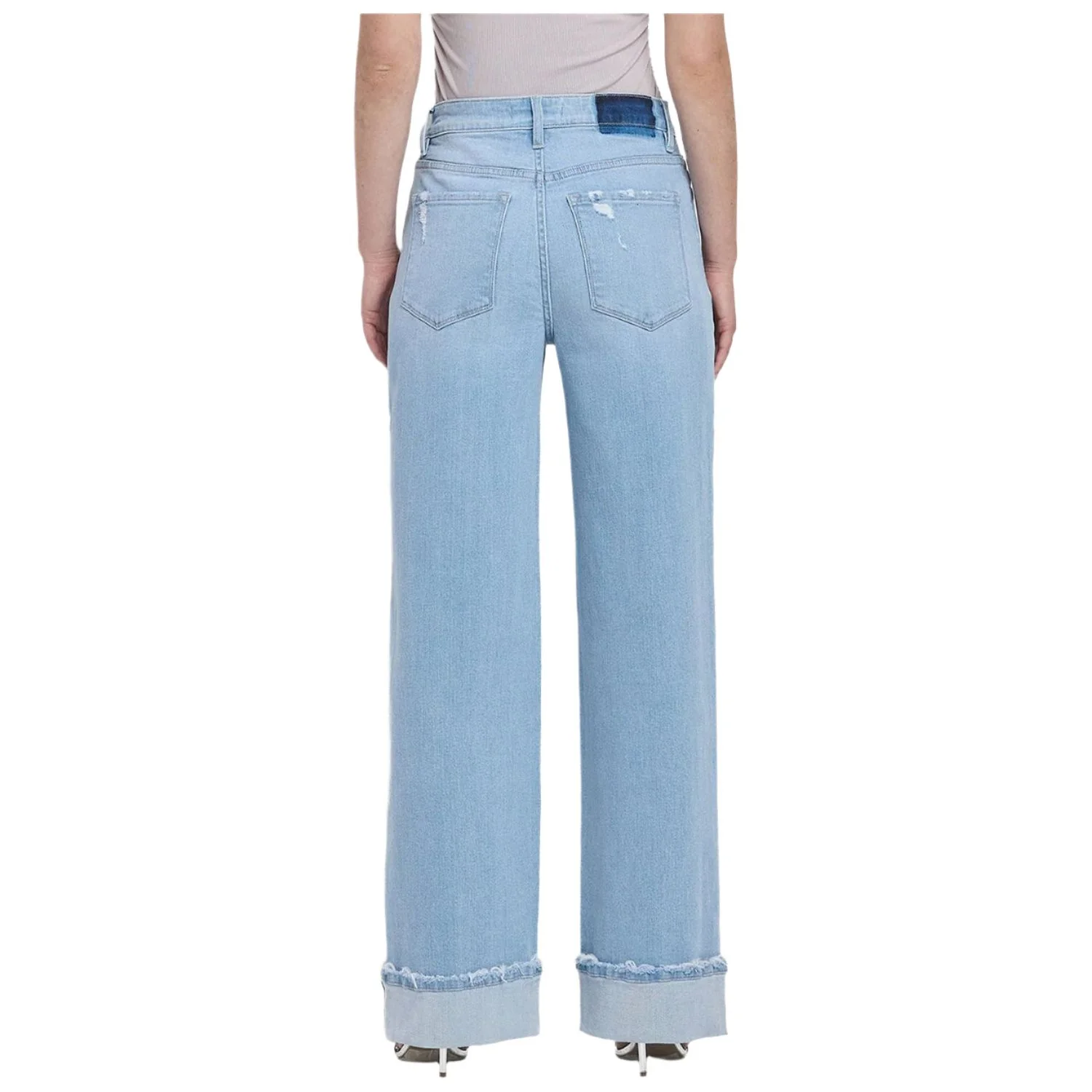 Women's Flying Monkey Super High Rise Cuffed Baggy Wide Jeans F5796 - Image 2